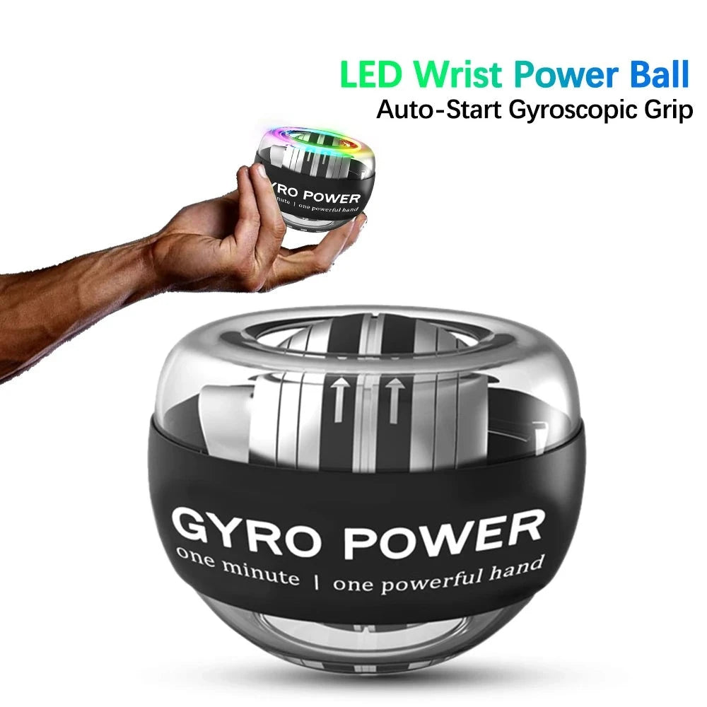 LED Wrist Power Ball Trainer Strengthener Gyroscopic Grip